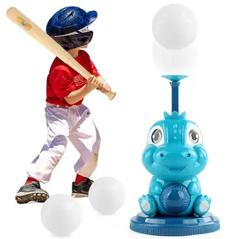 Jucător De Baseball Mașină De Desene Animate În Formă De Dinozaur Aruncător De Baseball De Baseball Popper Interior Distractive În Aer Liber Portabil De Baseball Mașină