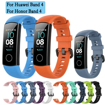 Silicon Watchbands curea Pentru Huawei Honor Band 4 Sport Smartwatch Oțel Cataramă de Înlocuire Bratara pentru Onoare Band 4 Brățară