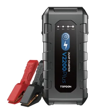 TOPDON V2200Plus 2200A 12V Urgență Portabil Masina Vehicul Baterie Booster Pack Power Bank 2-în-1 Baterie Tester si Jump Starter