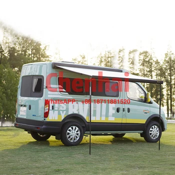Awnlux electrice retractabile motorizate rulota camper copertina pentru camion camper van cu led-uri lumina
