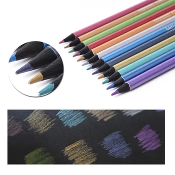 Metalice Colorate Creioane pentru Colorat Adult Set de 12 Creioane de Desen Pre-Creion Ascuțit Profesionale de Artă pentru Artiști Metalice Colorate Creioane pentru Colorat Adult Set de 12 Creioane de Desen Pre-Creion Ascuțit Profesionale de Artă pentru Artiști 4