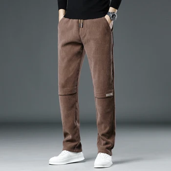 Vrac se Potrivi Bărbați În Pantaloni de Culoare Pură Talie Elastic Sweatpant Streetwear de Înaltă Calitate 2 culori Plus dimensiune pantaloni de costum M-6XL LY6068