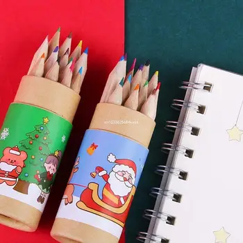 12PCS Crăciun Creioane Colorate Arta de Desen Creioane Portabil Artă pentru Copii pentru Băieți și Fete de Arta de Desen de Luare de Card Dropship 12PCS Crăciun Creioane Colorate Arta de Desen Creioane Portabil Artă pentru Copii pentru Băieți și Fete de Arta de Desen de Luare de Card Dropship 1