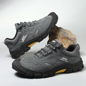 De Dimensiuni mari 38-46 Barbati din Piele de Munte, Drumeții Pantofi de Calitate de Top de sex Masculin Camping Pantofi anti-alunecare Pantofi Hunter