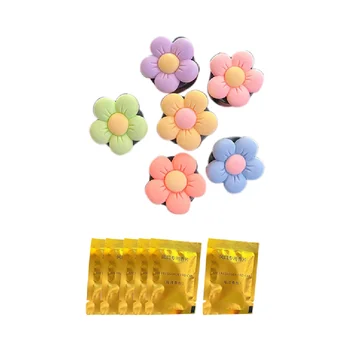 6Pcs de Flori Drăguț Aromoterapie Masina de Evacuare a Aerului Decor Parfum Clip Odorizant de Flori Colorate Tapiterie Auto