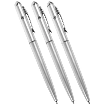 3Pcs Stilou pentru Fals în Numerar Pix Cerneală Invizibilă LED Light Pen Numerar de Detectare Pen Tool