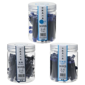 30pcs Jinhao Universal Negru Albastru Stilou Cerneală Sac Cartușe de 2,6 mm Rezerve Școală Papetărie de Birou