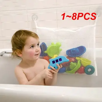 1~8PCS Eco-Friendly Baby Bath Cadă Jucărie Plasă Sac de Depozitare ventuza Sac de Plasă Tipuri Duș Jucărie Sac de Depozitare Ordonată Organizator Acasă