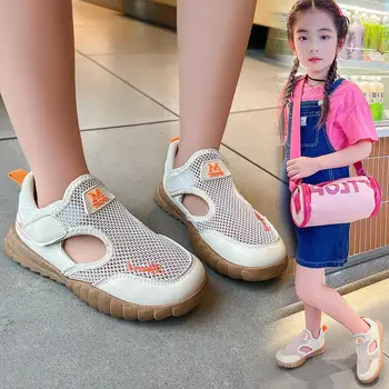 Copii sandale sport 2023 vara noi băieții casual pâine pantofi anti-alunecare moale jos fete goale pantofi albi