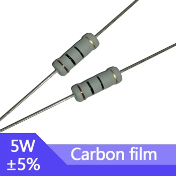 10buc 5W Film de Carbon Rezistor 1R8 18R 180R 1K8 18K 180K 1.8 18 180 R K Ohm 1R-1M 5%