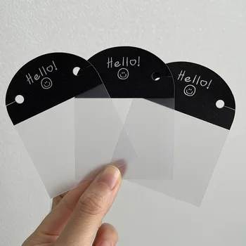 10buc Moda Bijuterii Ambalaje Carduri 6*8 cm Negru de Plastic Transparent Salut Zâmbet Eticheta se potrivesc Colier Brățară en-Gros de Afișare