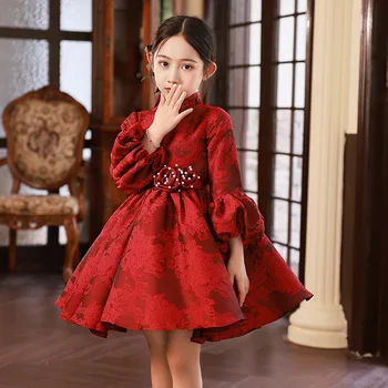 Stil chinezesc Fete de Anul Nou Printesa Rochie de Bal Copii de Seara Elegante la Petrecerea de Ziua Performanță Rochie y1135