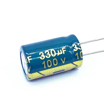 100buc/lot de înaltă frecvență joasă impedanță 100v 330UF aluminiu electrolitic condensator de dimensiunea 13*20 de 330UF 20%