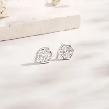 Instagram transfrontaliere minimalist accesorii mici, nou la modă și creative de diamant în formă de ornament pentru femei cercei