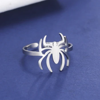 Noua Moda Geometrice Spider Deschiderea Deget Inel pentru Femei din Oțel Inoxidabil, Aur, Argint, Bijuterii de Culoare de Partid Cadou en-Gros