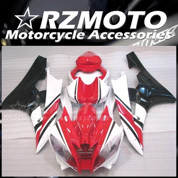 4Gifts Nou ABS Motocicleta Carenajele Kit potrivit Pentru YAMAHA YZF - R6 2006 2007 06 07 Caroserie Set Rosu Alb