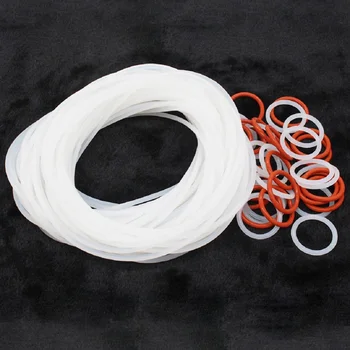 100BUC Sârmă Biameter 1,9 mm Silicon Cauciuc O-ring OD5-28mm Rosu/alb O-ring Șaibă de Etanșare