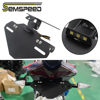 Semspeed Aprilia RSV4 2019-2021 Motocicleta din Spate Suportul pentru plăcuța de Înmatriculare Suport Cu LED-uri de Lumină de Licență Placă Cadru suport Suport