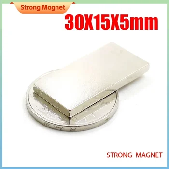 15BUC 30x15x5mm Neodim Magnet Neodim foarte Puternic Bloc Magnet Permanent 30x15x5 mm Magneți Puternici N35 Magnetic 30*15*5mm