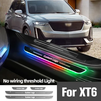 Pentru Cadillac XT6 2020-2022 2021 Masina Pragului de Ușă de Lumină Personalizate Logo-ul LED-uri de bun venit Pragul Pedala de Lampa Accesorii